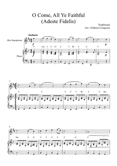 O Come, All Ye Faithful (arr. Gildson Cerqueira)