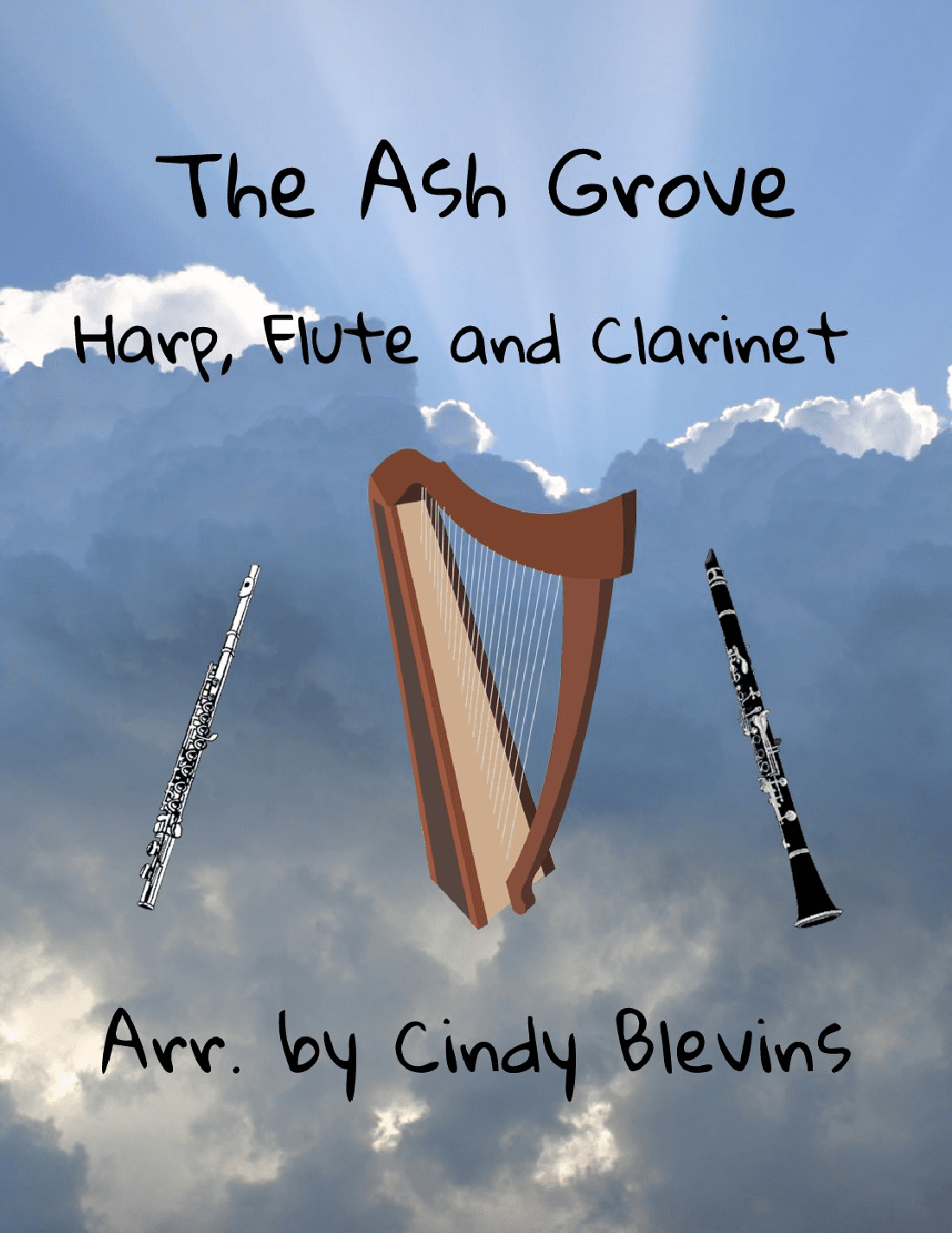 The Ash Grove, for Harp, Flute and Clarinet (arr. Cindy Blevins)