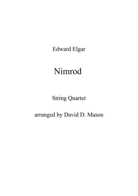 Nimrod (from The Enigma Variations) (arr. David D. Mason)