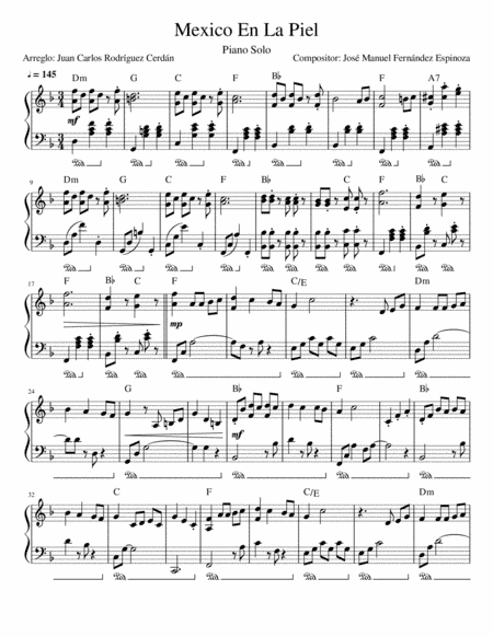 Mexico En La Piel (arr. Juan Carlos Rodriguez Cerdan)