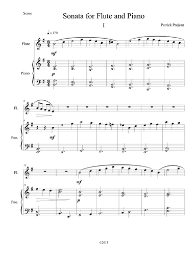 Sonata for Flute and Piano