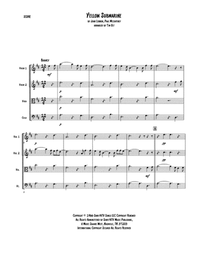 Yellow Submarine (arr. Tim Olt)