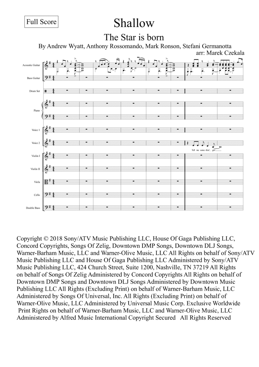 Shallow (arr. Marek Czekala)