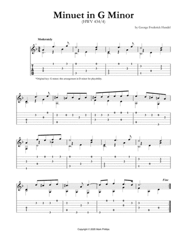 Minuet in G Minor (HWV 434/4) (arr. Mark Phillips)