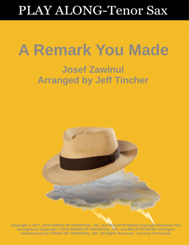 A Remark You Made (arr. Jeff Tincher)