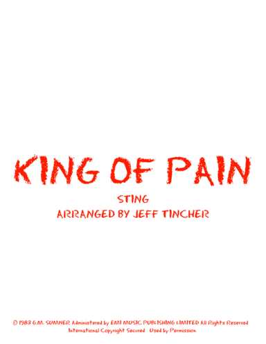 King Of Pain (arr. Jeff Tincher)