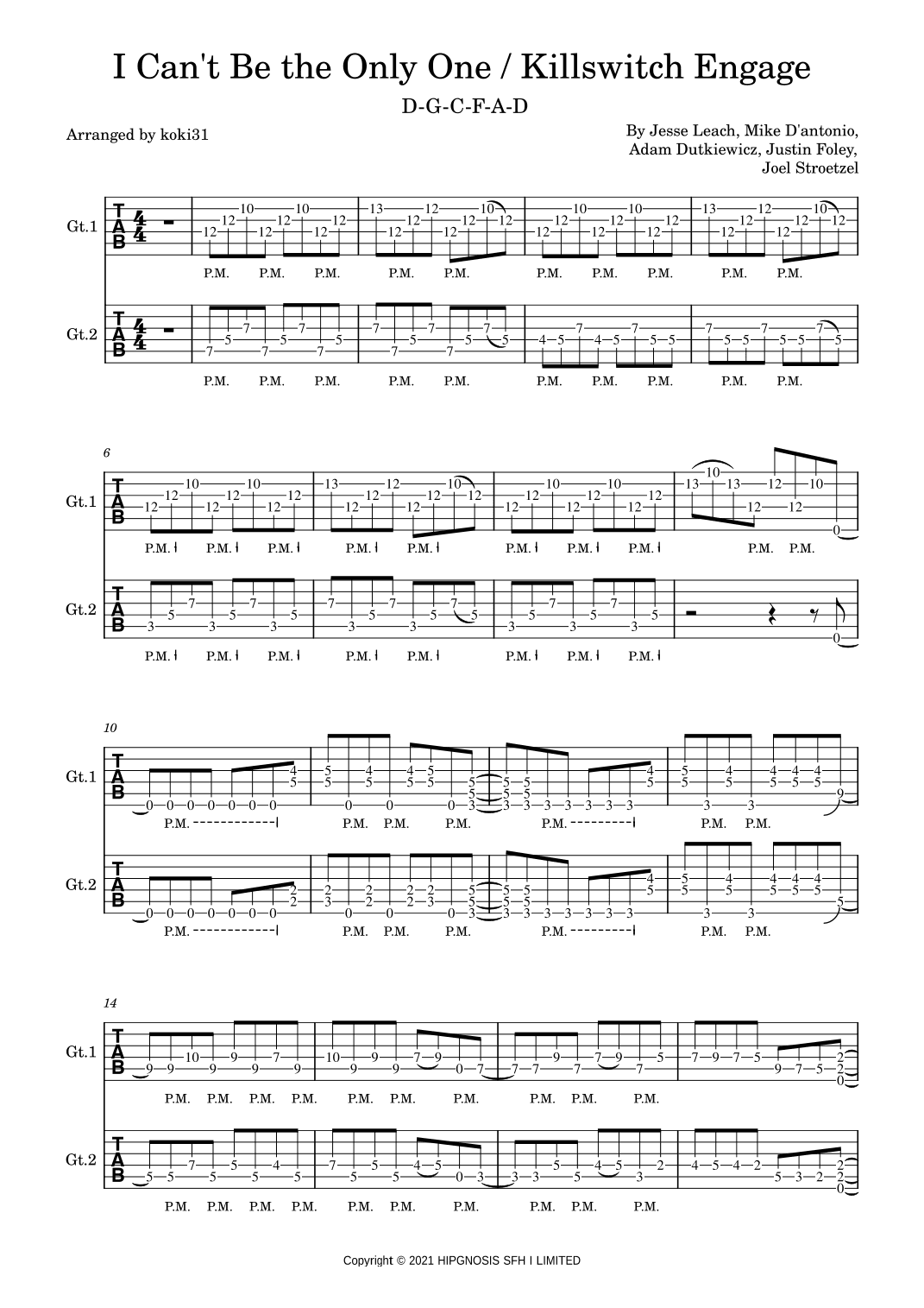 I Can't Be The Only One (arr. koki31)