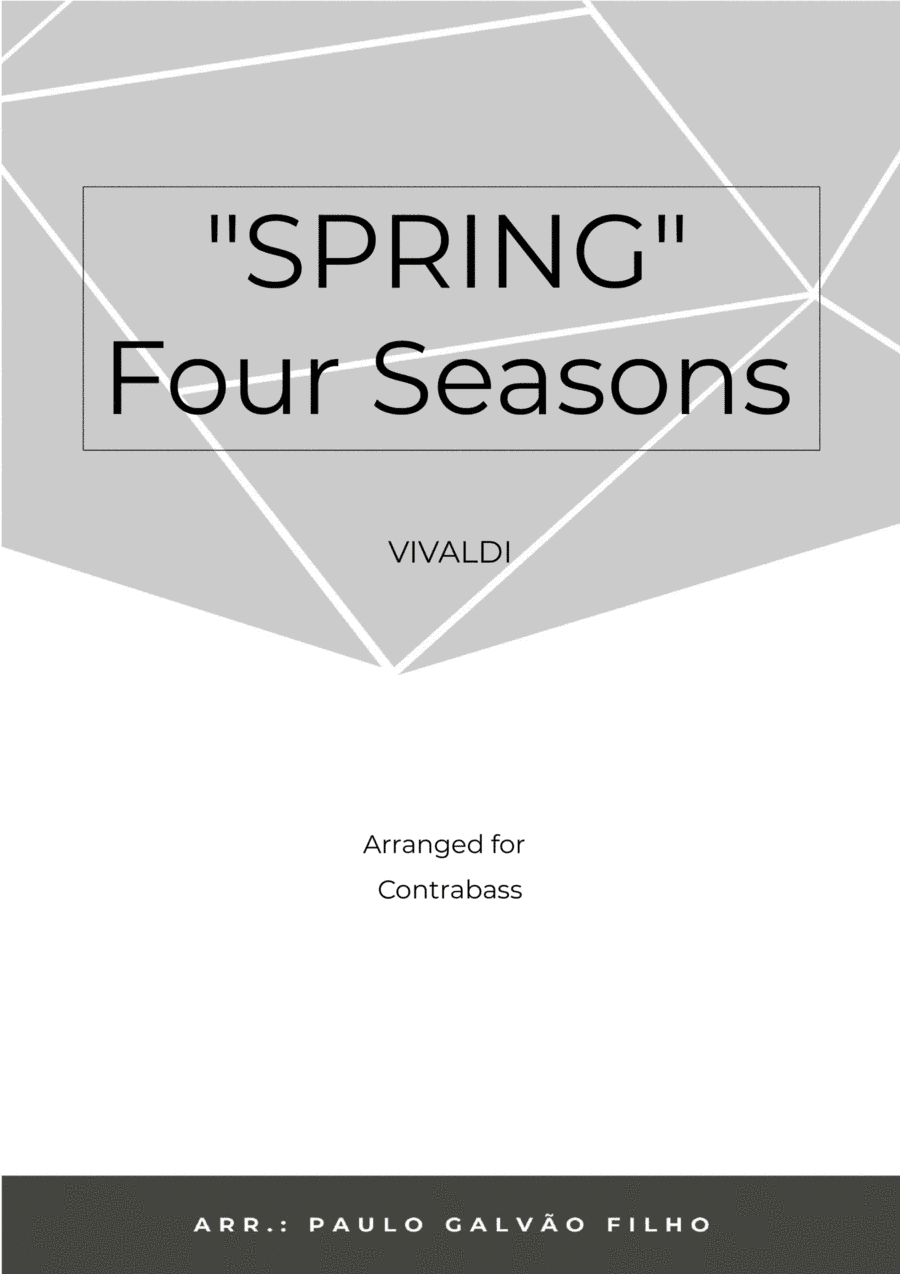 SPRING - FOUR SEASONS – CONTRABASS SOLO (arr. Paulo Galvao Filho)