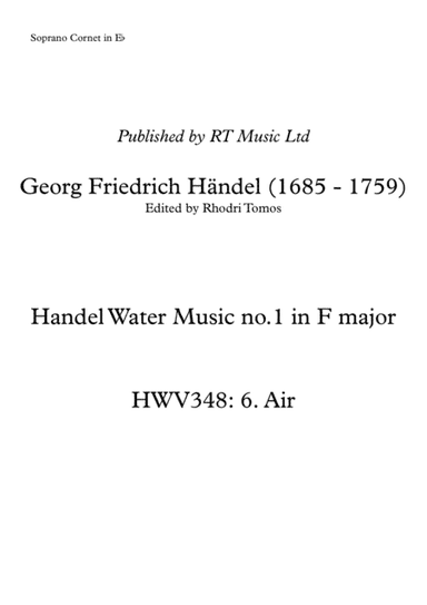 Handel HWV348 no.5 Air - solo parts (arr. Rhodri Tomos)
