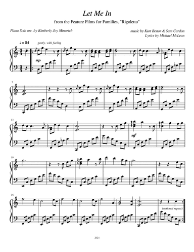 Let Me In (arr. Kimberly Joy Minarich)