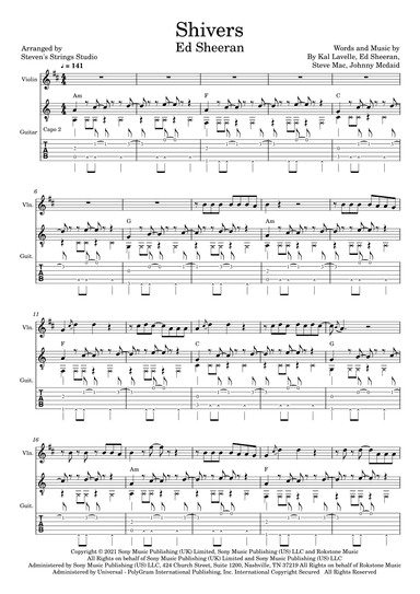 Shivers (arr. Steven's Strings Studio)