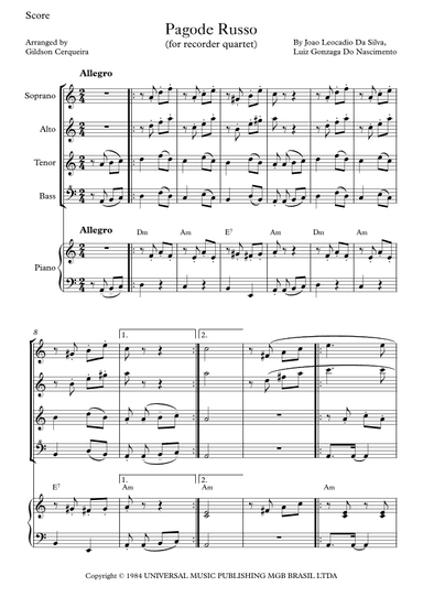 Pagode Russo (arr. Gildson Cerqueira)