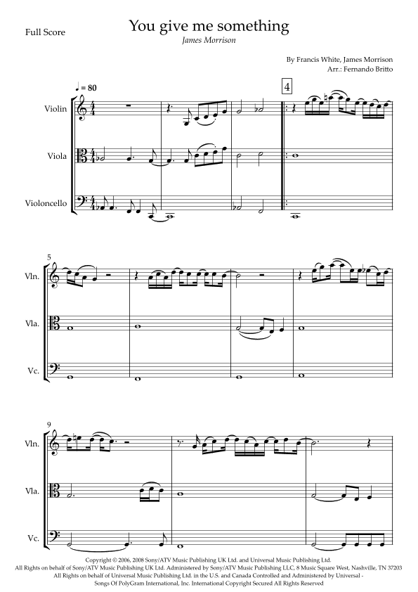 You Give Me Something (arr. Fernando Britto)