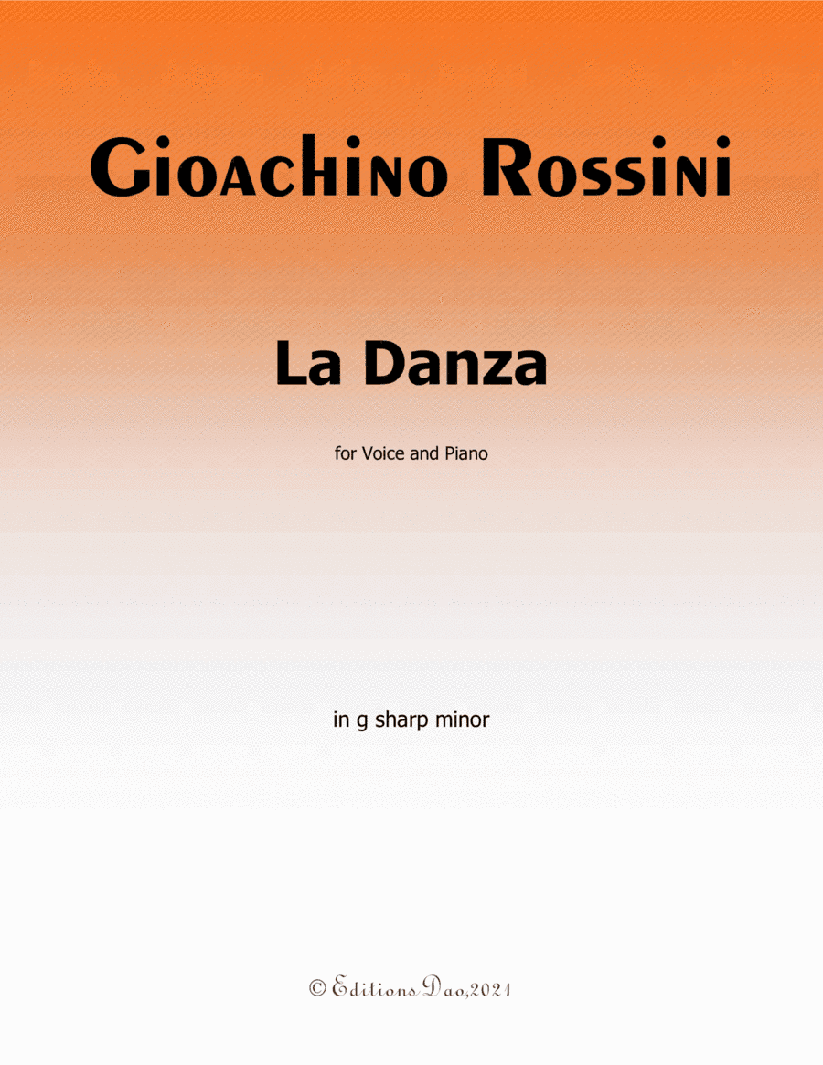 La Danza,by Rossini,in f sharp minor (arr. Editions Dao)
