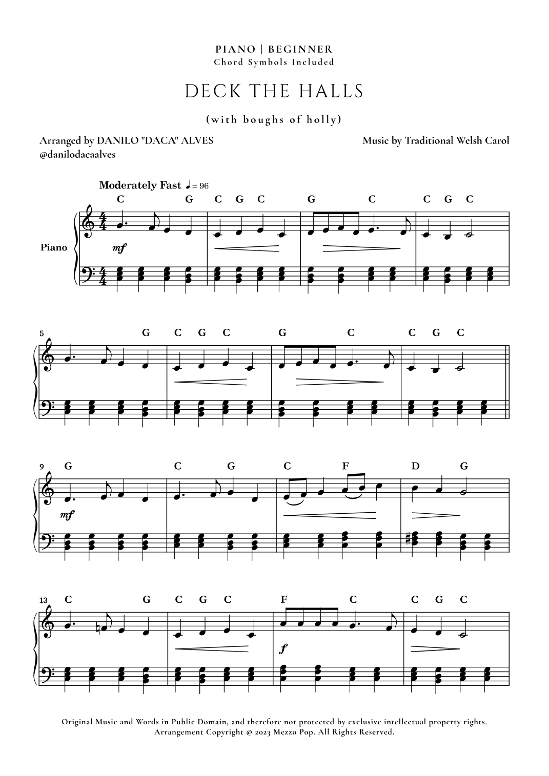 Deck the Halls (arr. Danilo "Daca" Alves)
