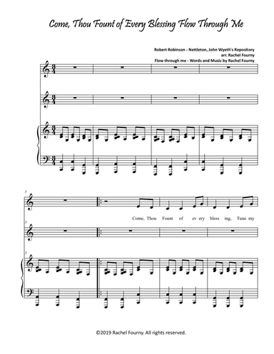 Come, Thou Fount of Every Blessing with Flow Through Me (arr. Rachel Fourny)