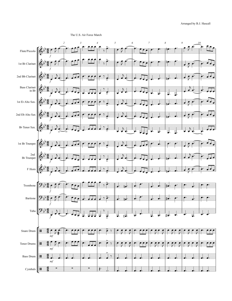 Air Force March (arr. B.J. Hascall)