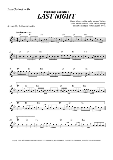 Last Night (arr. Guillaume Martin)