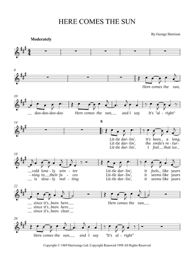 Here Comes The Sun (arr. Alex Nunes Rodrigues)
