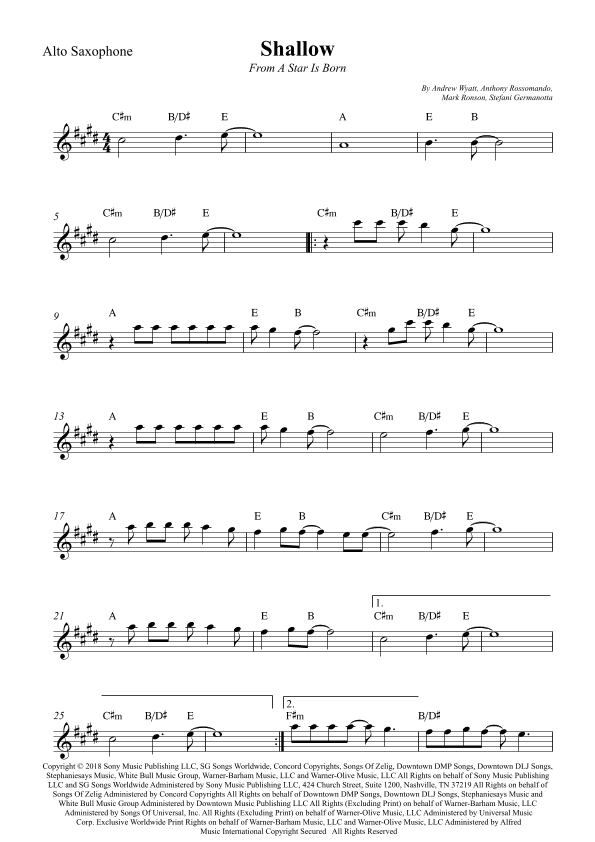 Shallow (arr. Wesley S. SIlva)