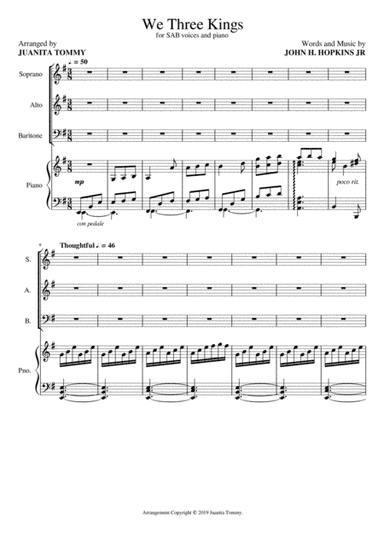 We Three Kings (arr. Juanita Tommy)