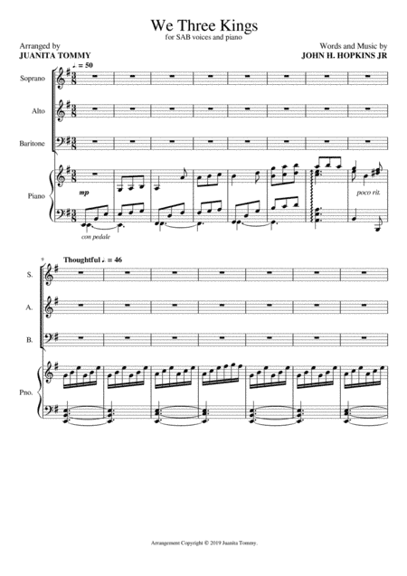 We Three Kings (arr. Juanita Tommy)