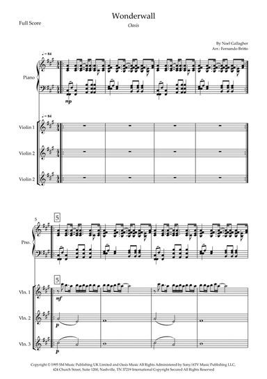 Wonderwall (arr. Fernando Britto)