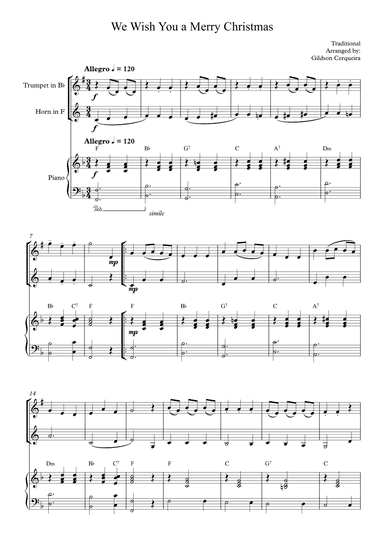 We Wish You a Merry Christmas (arr. Gildson Cerqueira)
