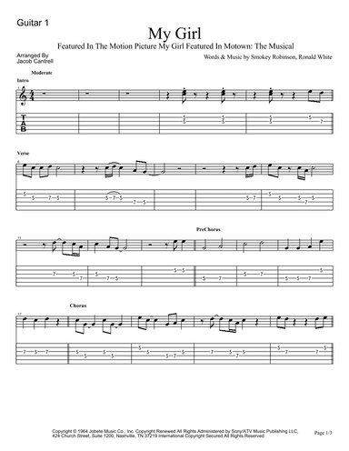 My Girl (arr. Jacob Cantrell)