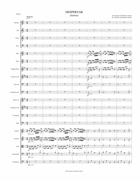 Despertar es una obra full orquesta y coro con una duración aproximada de 10 minutos