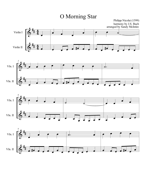 O Morning Star (arr. Sandy McIntire)
