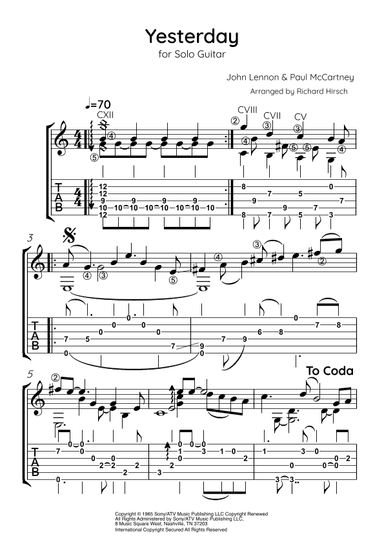 Yesterday (arr. Richard Hirsch)