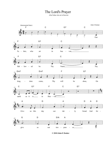 The Lord's Prayer (Our Father Who Art In Heaven)
