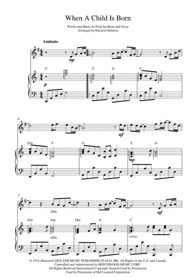 When A Child Is Born (arr. Kaiserin Rebecca)