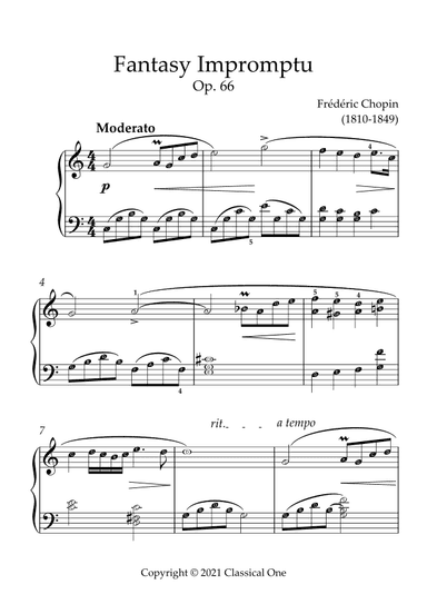 Chopin - Fantasy Impromptu(With Note name) (arr. MPS)