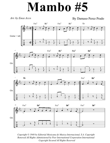 Mambo #5 (arr. Enea Acco)