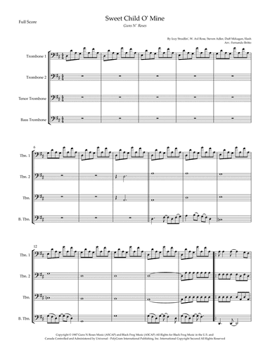 Sweet Child O' Mine (arr. Fernando Britto)