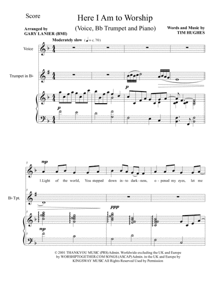 Here I Am To Worship (arr. Gary Lanier)