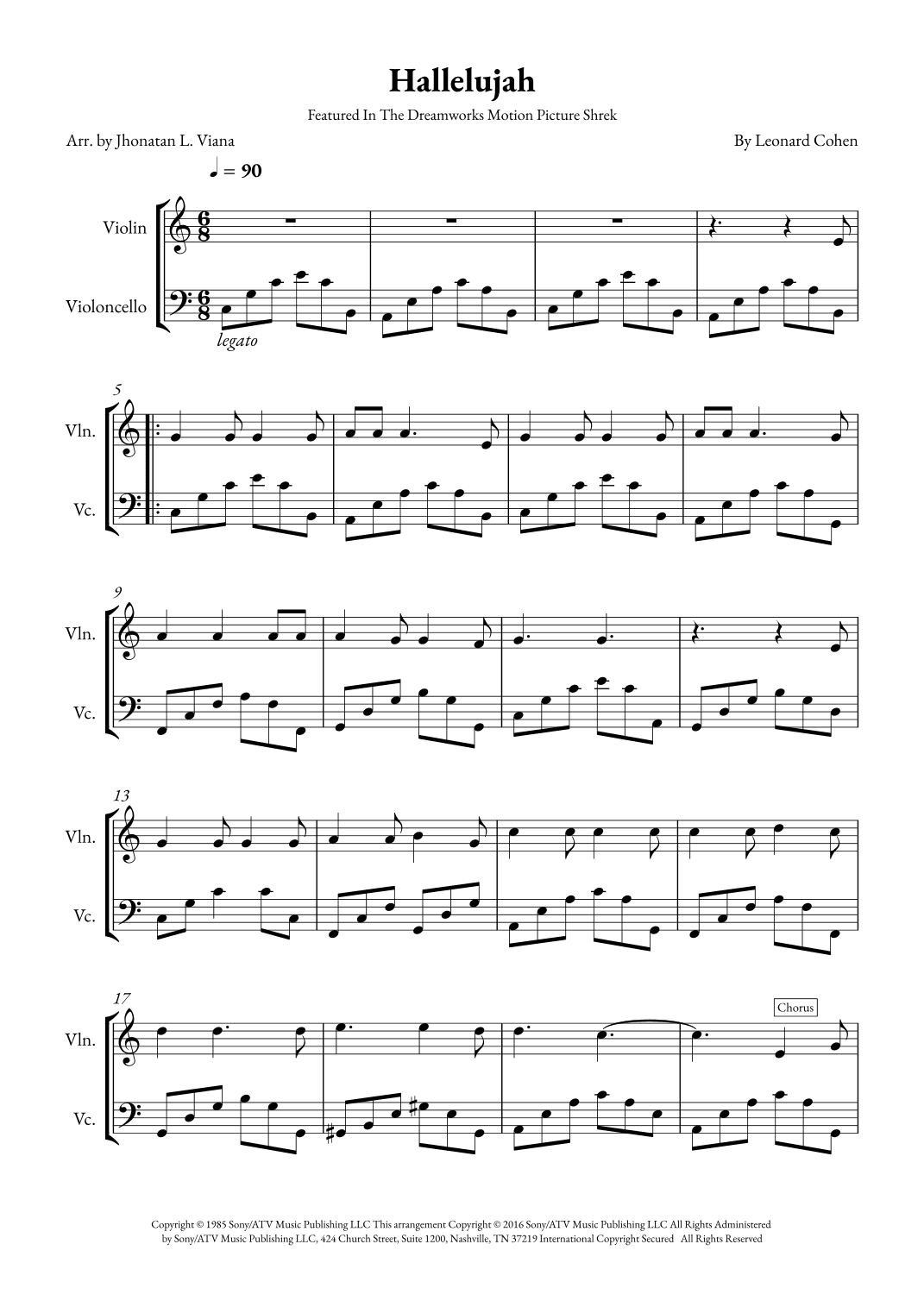 Hallelujah (arr. Jhonatan Lucio Viana)