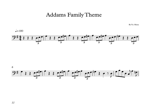 Addams Family Theme (arr. E.P)
