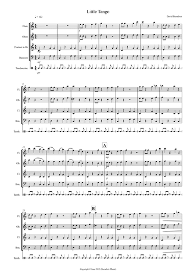 Little Tango for Beginning Wind Quartet