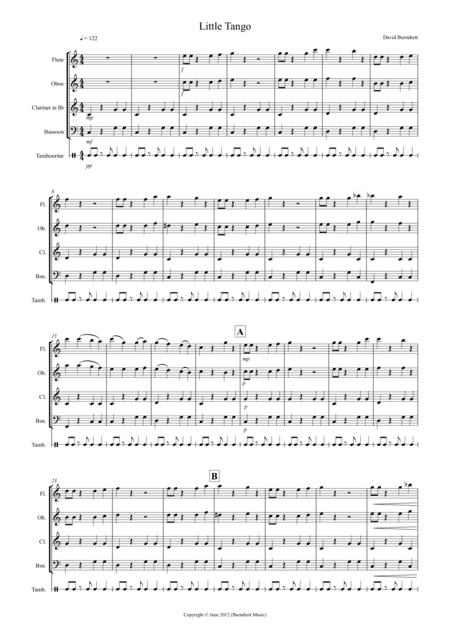 Little Tango for Beginning Wind Quartet