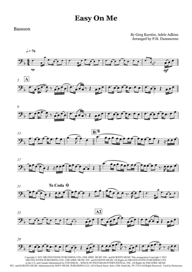 Easy On Me (arr. P.H. Damasceno)