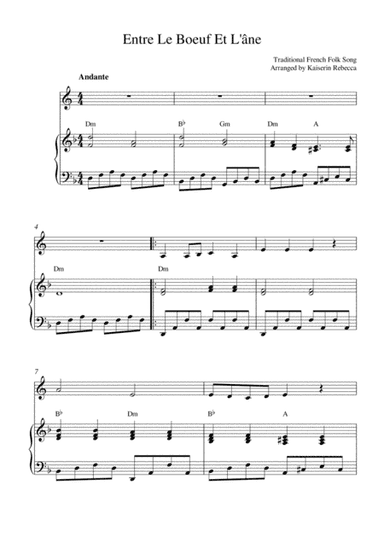 Entre Le Boeuf Et L'âne (arr. Kaiserin Rebecca)