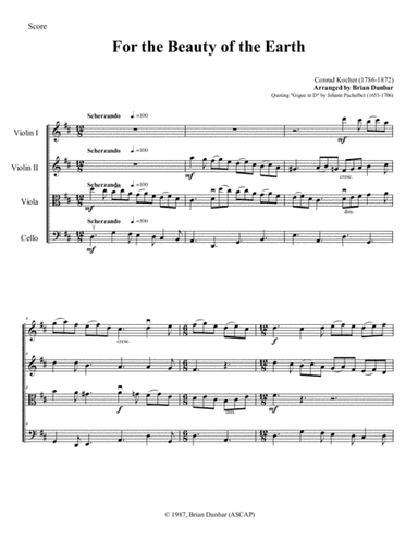 For the Beauty of The Earth (arr. Brian Dunbar)