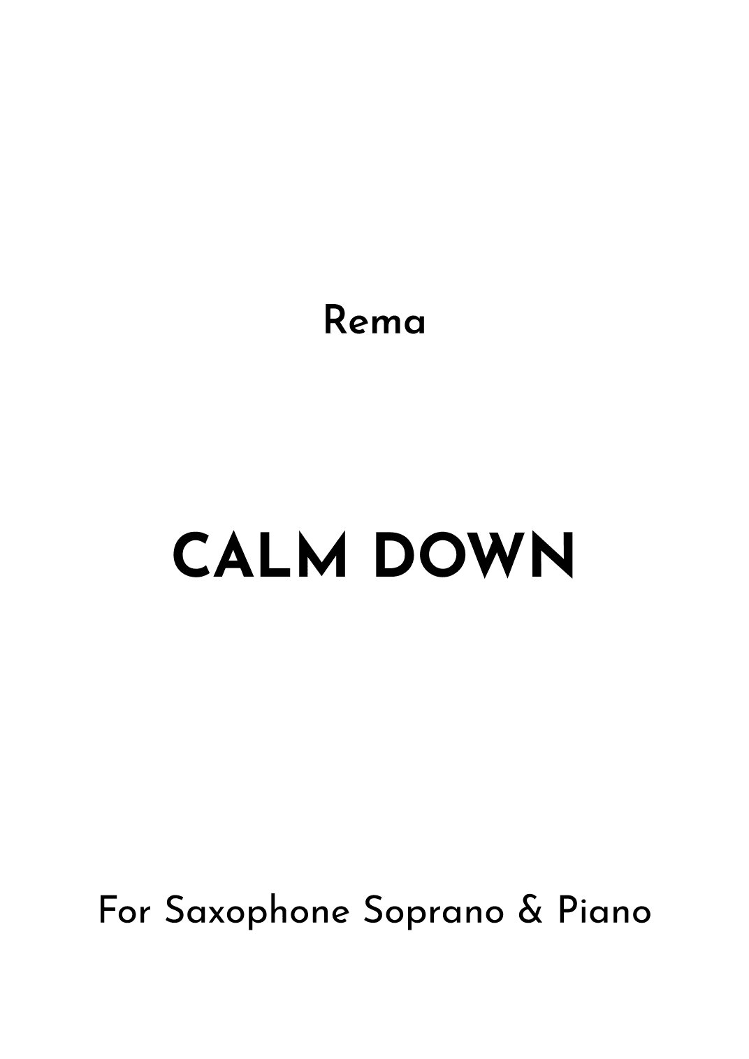 Calm Down (arr. Jireh J.)