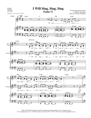 I Will Sing, Sing, Sing (Psalm 71)