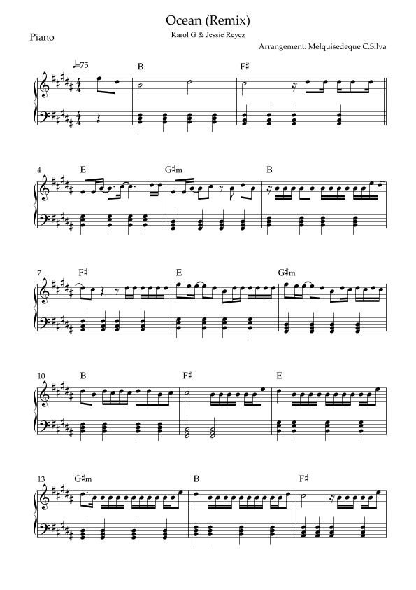 Ocean (remix) (arr. Melquisedeque C.Silva)