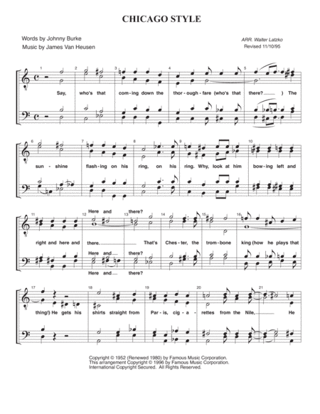 Chicago Style (arr. Walter Latzko)
