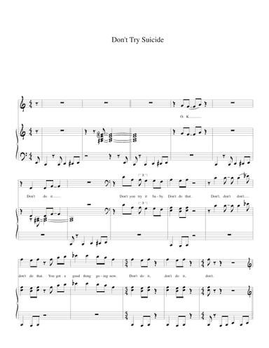 Don't Try Suicide (arr. Biegler)
